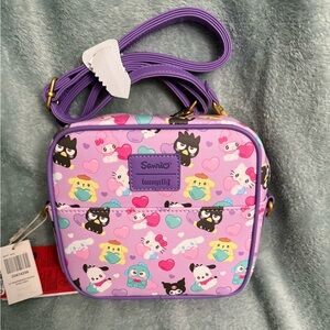 Loungefly Hello Kitty And Friends Hearts Crossbody Bag NWT